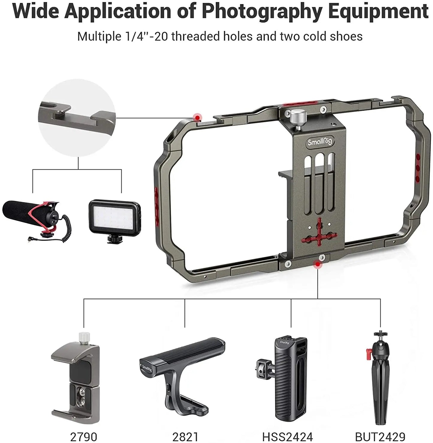 SmallRig Universal Mobile Phone Cage for iPhone and Andriod